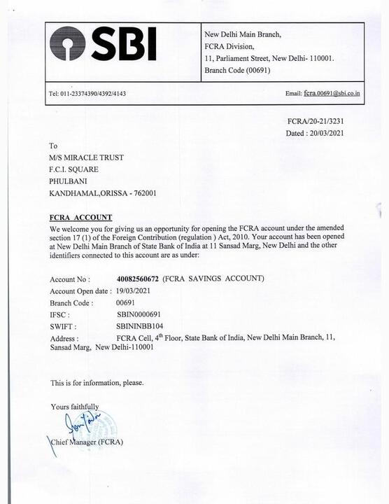 Miracle Trust FCRA Account.jpeg